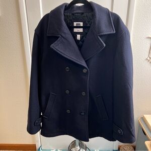 GAP Men’s Classic Navy Wool Peacoat